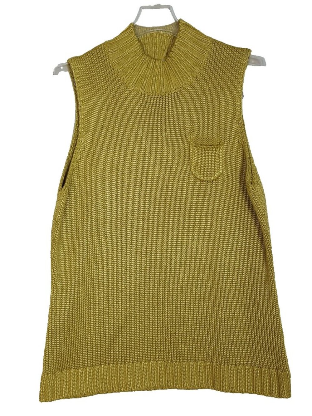 Newport News Easy Style sleeveless light gold sweater size XL